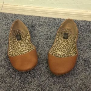 Brown flats size 7